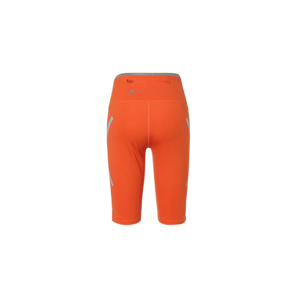 adidas Women's Orange STELLA McCARTNEY High-Waisted Cycling Tight Shorts HT5015