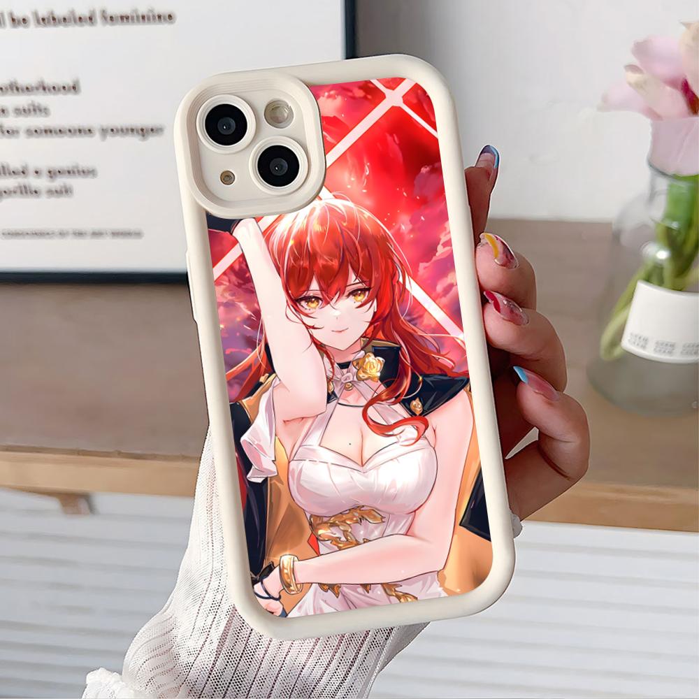 

HSR Himeko Thicken TPU Mobile Phone Case for iPhone 17 16 15 14 13 12 11 Air Pro Max Plus Colorful Cover iPhone 16 Pro
