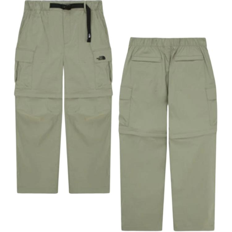 The North Face Logo Zipper Detachable Work Pants Men pants Slate-Khaki NP6NR06B