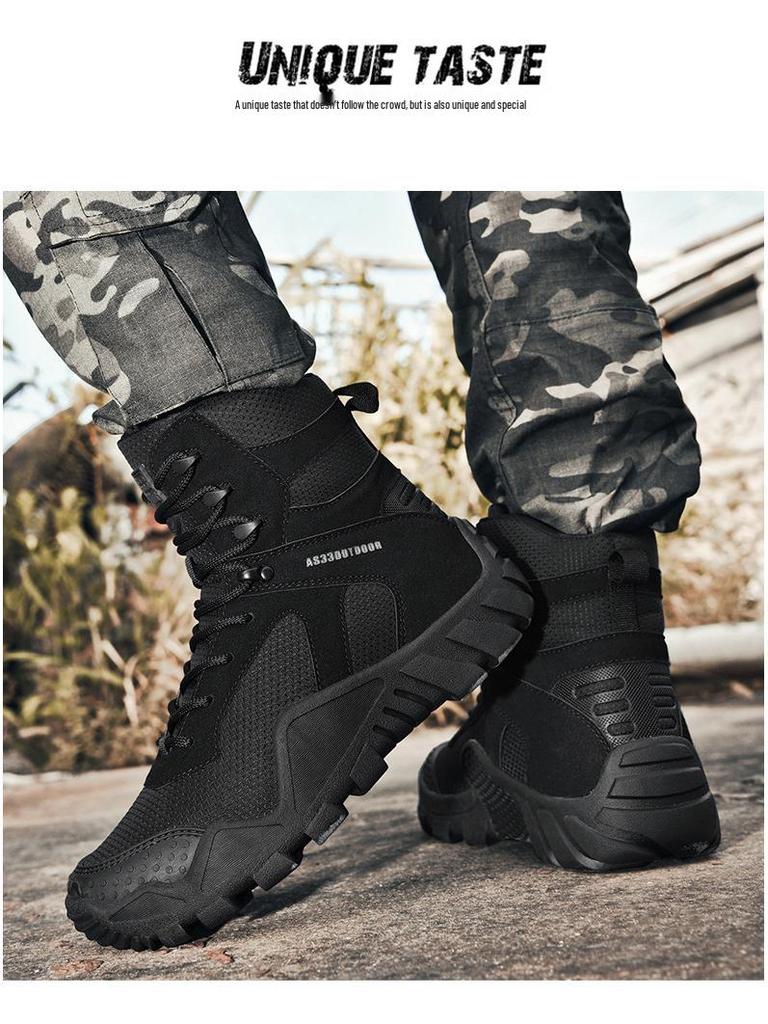 Plus Size Camouflage Military Boots: Wear-Resistant, Perfect for Hiking and Climbing
