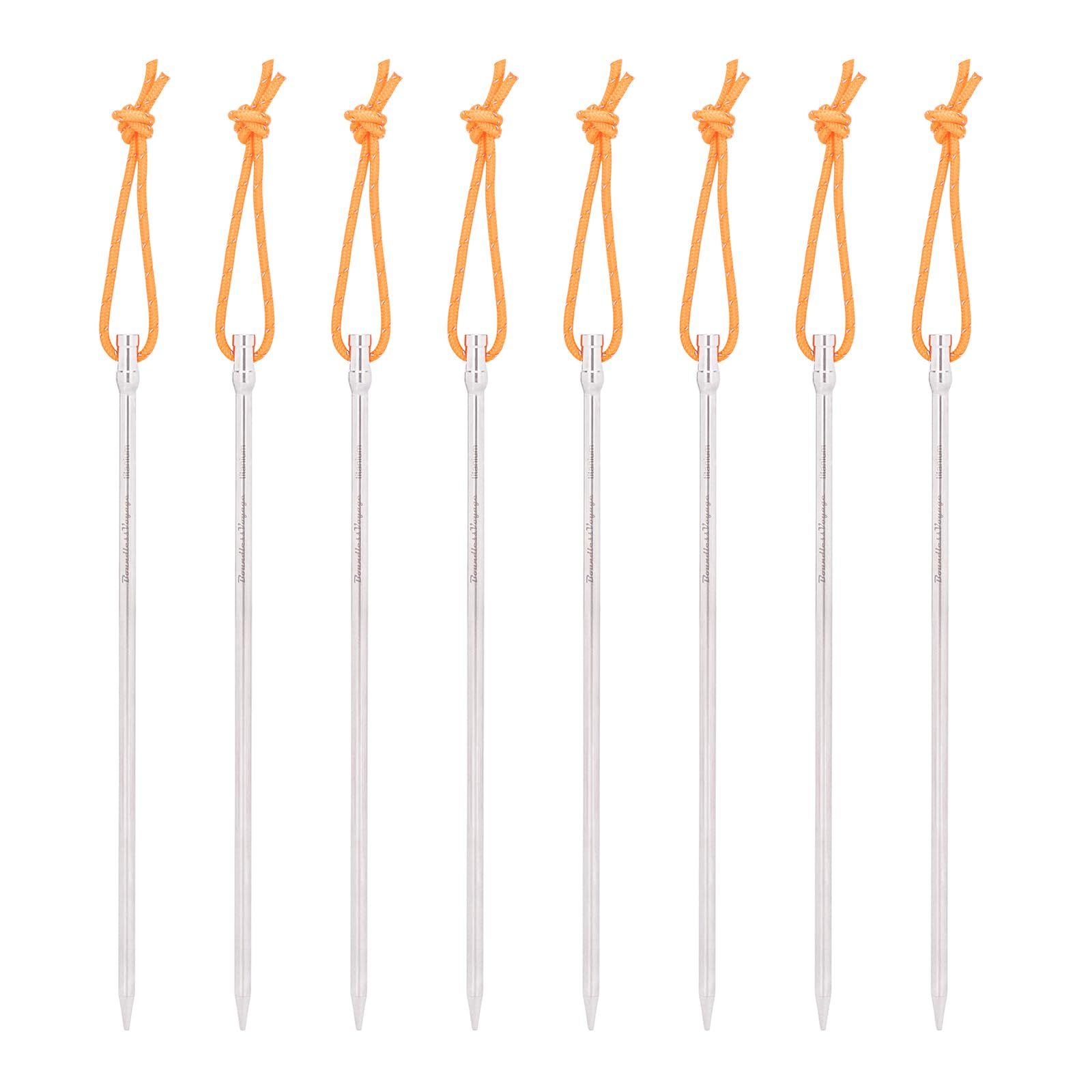 

Boundless Voyage Titanium Alloy Pegs Set of Round Bar Nail Easy to Outdoor Camping For Hard Tarp Setup Tools [Long 20CM] 6/8 Pegs, Carry, Equipment,