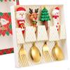4 Piece Christmas Set, Tableware, Decoration, Cutlery, Teaspoon,