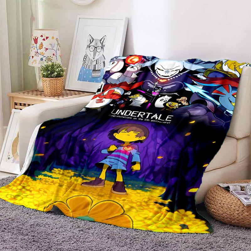 Underground Legend Game Sofa Bed Blanket Super Soft Warm U-Undertale Sans Funny 3D Print Blanket Cover Fleece Throw Blanket