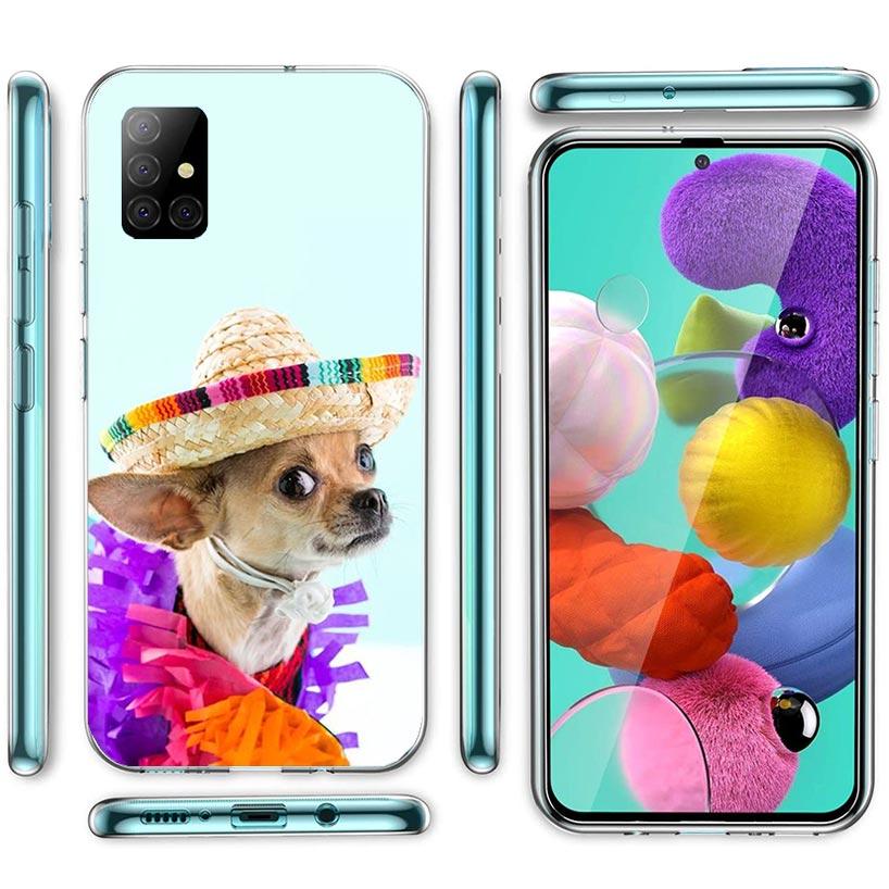Chihuahua Puppy Teacup Dogs Case Phone Cover for Samsung Galaxy A52 A51 A50 A42 A32 A22 A12 A02S A72 A71 A70 A41 A31 A21S A40 A3