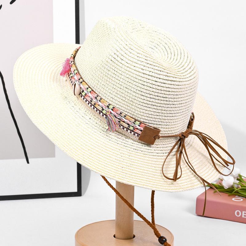 Summer Hat Ladies Beautiful Sun Hat Sunscreen Big Brim Show Face Small Woven Straw Hat Seaside Beach Sun Hat