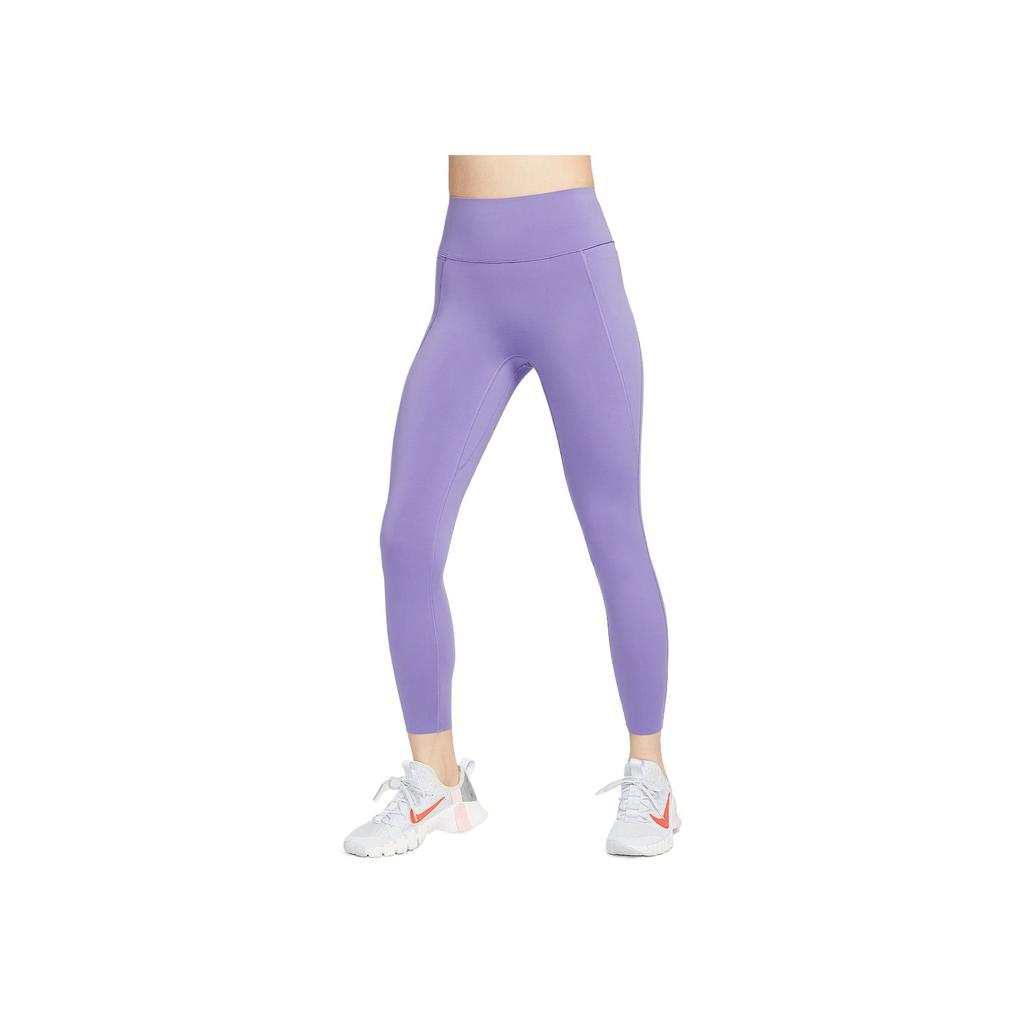 Nike SS25 Universe Solid Mid Support High Waist Comfortable Fashion Soft Sports Long Pants Women bottoms Purple HQ6814-527