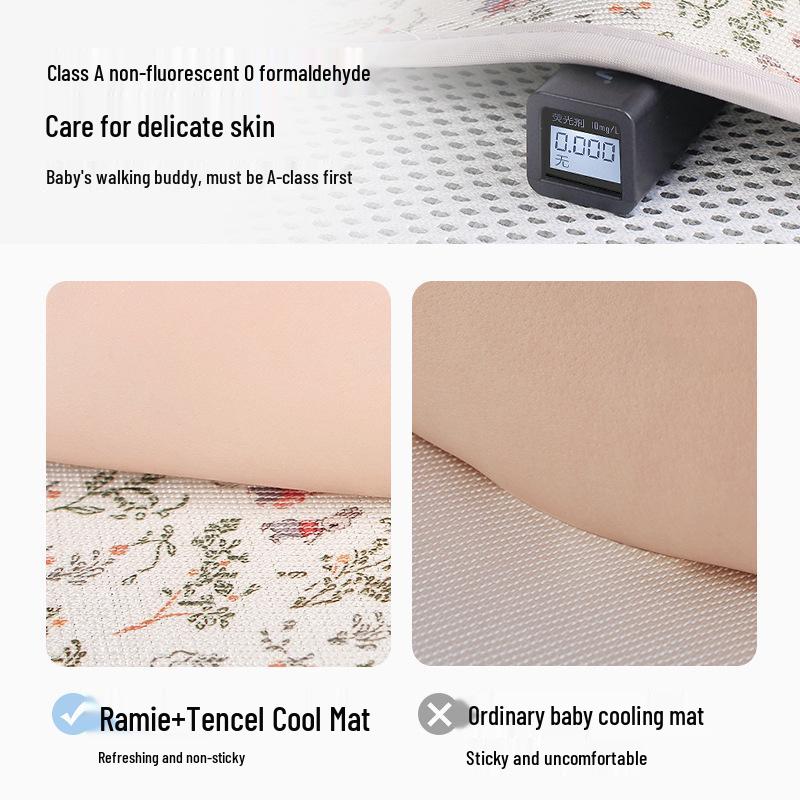 Runde Y T6 Universelle Eis-Seide Rattan Kinderwagen-Sitzauflage - Atmungsaktiv und Kühl für den Sommer