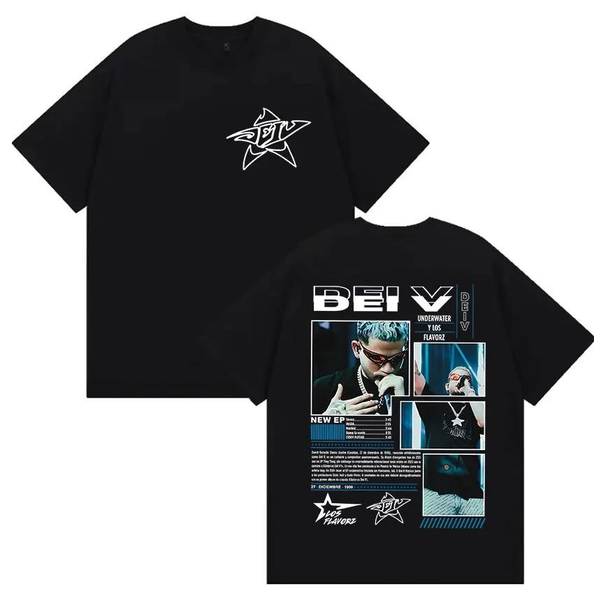Rapper Dei V Underwater Album Merch 2026 Tee Shirt Men's Clothing High Quality Fashion T-shirt Hip Hop Oversized Cotton T Shirts