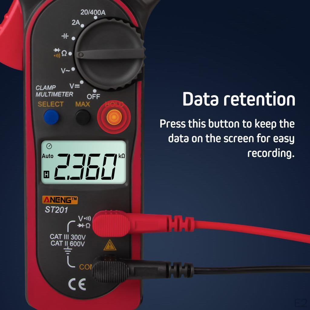 4000 Counts Auto-Ranging Clamp Meter, Digital with Amp,, and Resistance Test