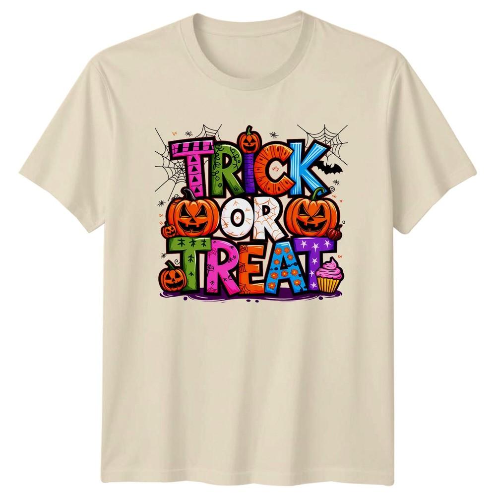 Trick Or Treat Halloween Holidays Unisexs TShirt Unisexs Tee Spooky Graphic a