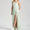 2026 Women's Clothing Fashionable Temperament Pure Color Pleated Split Dress