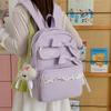 Schoolbag Japanese ins cute bow backpack high value college style junior high school girls schoolbag sweet backpack female