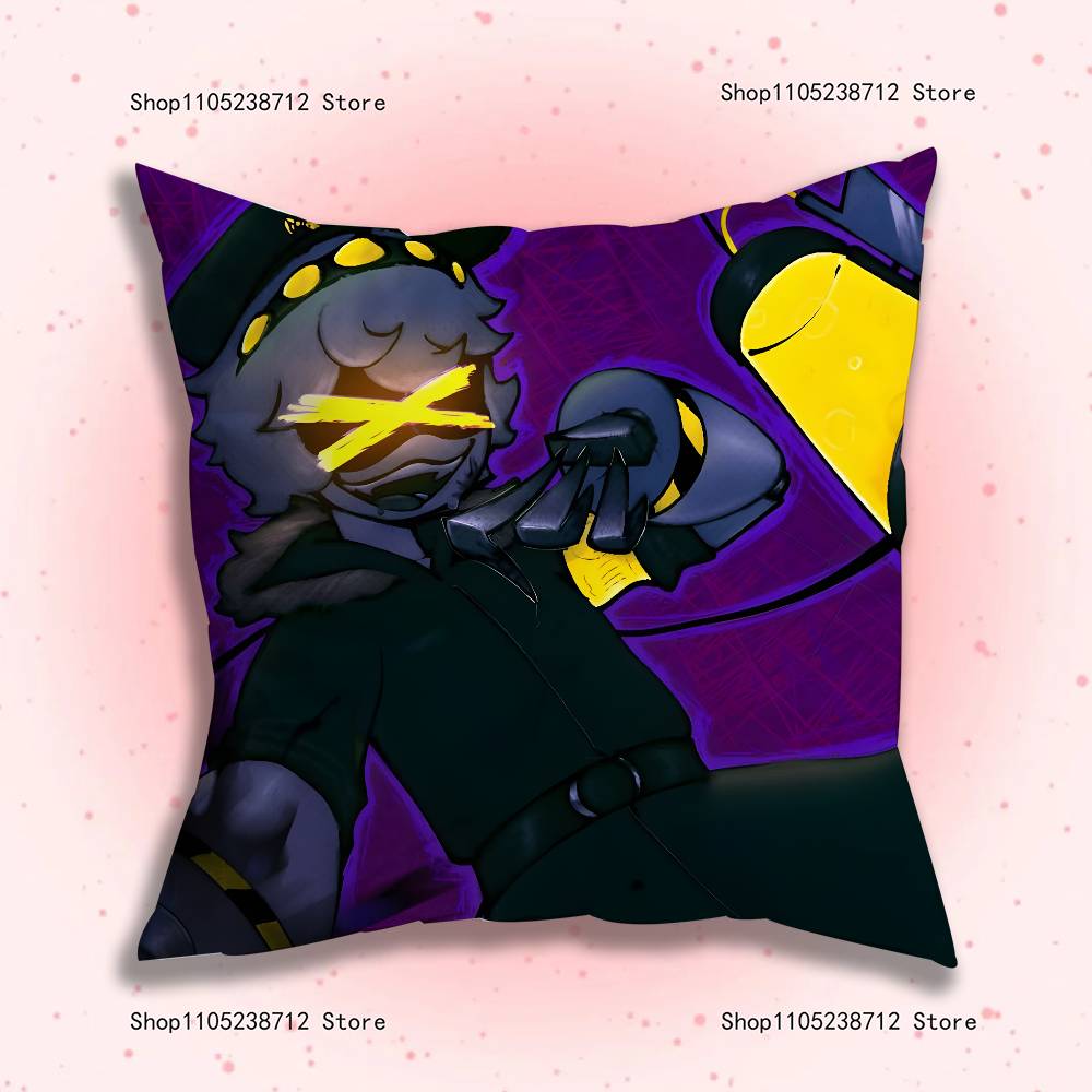 M-Murders D-Drones Anime L-Laple Pillow Case Plush Pillow Cases Home Decoration Pillow Cover for Sofa Bed Chair Living Room