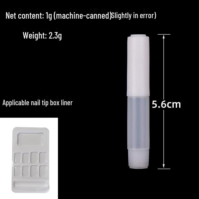 Taiwan Pink Nail Art Adhesive - 2g Wearable Glue for False Nails In Small Round Bottle