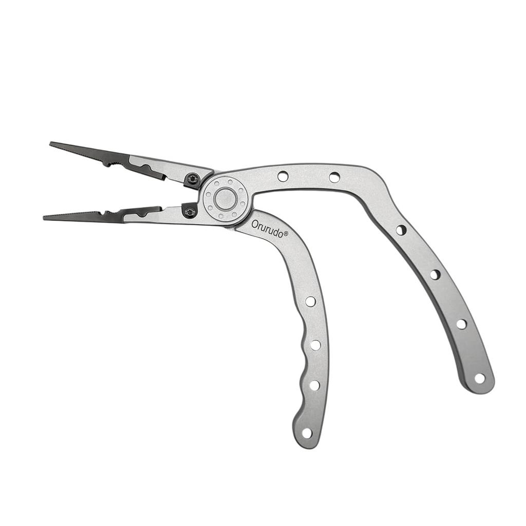 Olerud Fishing Tackle Super Pen Chilled L-Shaped Pliers, Multi-Function Fishing Tool, Rust-Resistant Stainless Steel, Heavy-Duty Cutting, Holding,