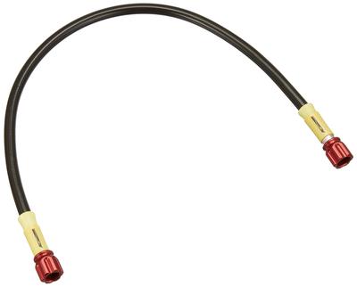 AC Performance Line Brake Hose Aluminum RED Universal Hose Smoke Hose Total Length 17.1 Inches (435 Mm) AC0435S