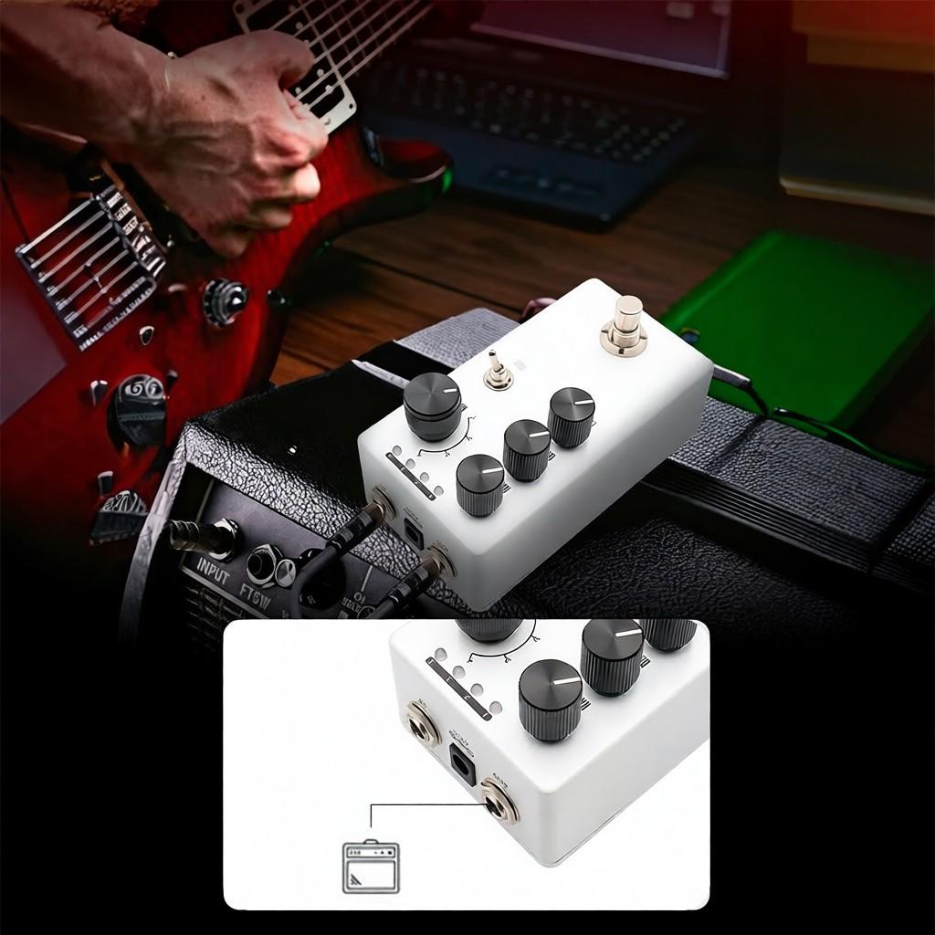 Guitar Phaser Pedal Electric Guitar Effects Pedal Rate,Depth,Level Control True Bypass Tone Toggle Swtich Metal Shell DC 9V 6.35mm Input/Output