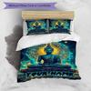 3PC Custom Name Buddha Enlightenment Journey Bedding Set Duvet Cover Closure Includes 1 Duvet Cover & 2 Pillowcases for Bedroom