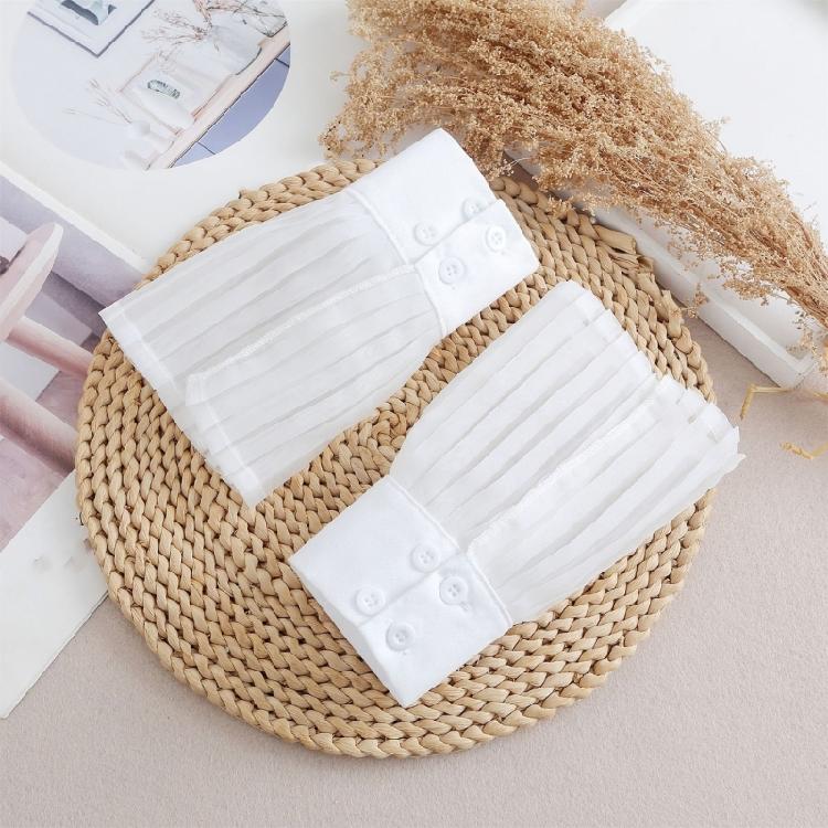 Beliebte Plissee-Ärmelmanschetten Abnehmbare Ärmel für formelles Outfit Arm-Accessoire Armschmuck für Damen Kleider-Upgrades