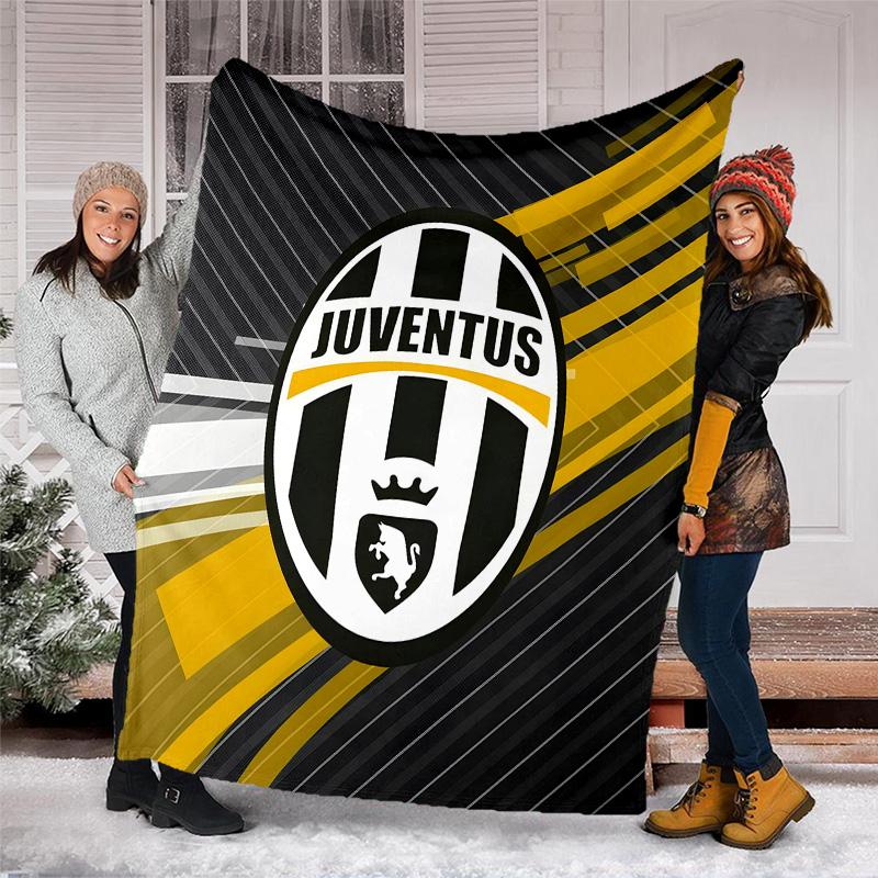 1pc Juventus Theme Blanket - Digital Print, Polyester, Cozy for All Seasons, Perfect for Outdoor, and Travel