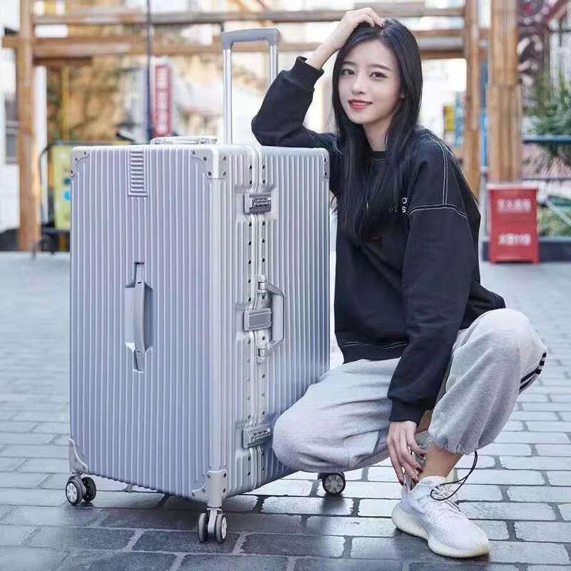 Li Shen Luxury Retro Aluminum Frame Luggage Set