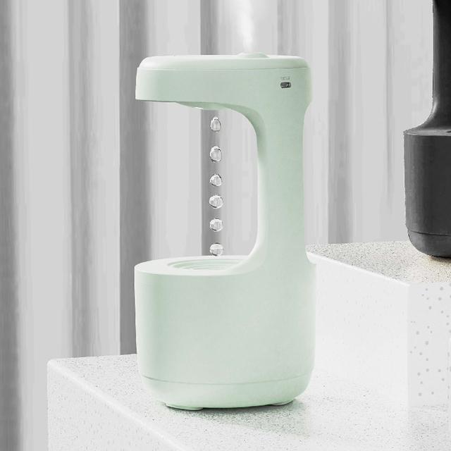 

Новый увлажнитель воздуха Anti Gravity Funny Water Drops Ultrasonic Cool Mist Maker Fogger Diffuser со светодиодным дисплеем для домашнего офиса светло-зеленый