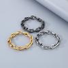 KALEN 12mm Vintage Nail Link Chain Bracelet Men's Personalized Stainless Steel Identity Jewelry Chunky Gold Accessories