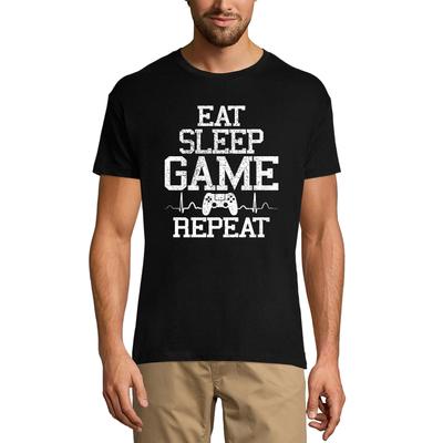 Herren T-Shirt Eat Sleep Game Repeat – Gaming Lustiges Zitat – Geschenk für Gamer