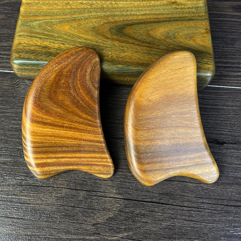 Green Sandalwood Gua Sha Board for Neck, Back, Eye Bags & Face Massage - Ideal Gift for Men and Women