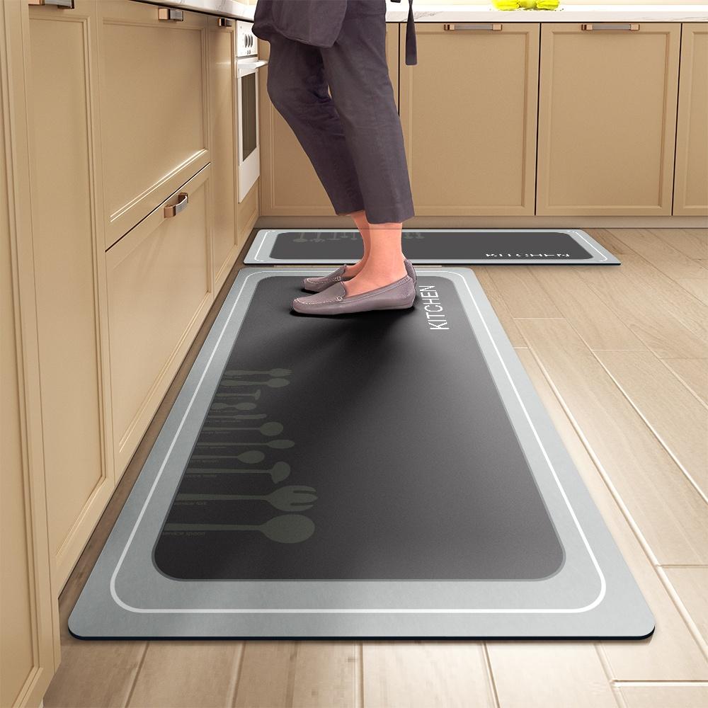 Kitchen Floor Mat Bedroom Living Room Long Bedside Hallway Hallway Soft Washable Carpet Non-slip Bathroom Entrance Doormat