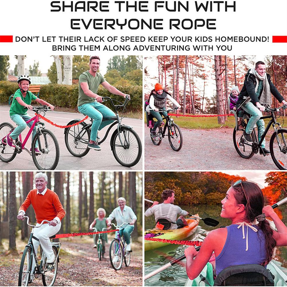 Tow Rope Outdoor Children Adult MTB Elastic Belt for Mountain Bike Reflective Traction Rope with