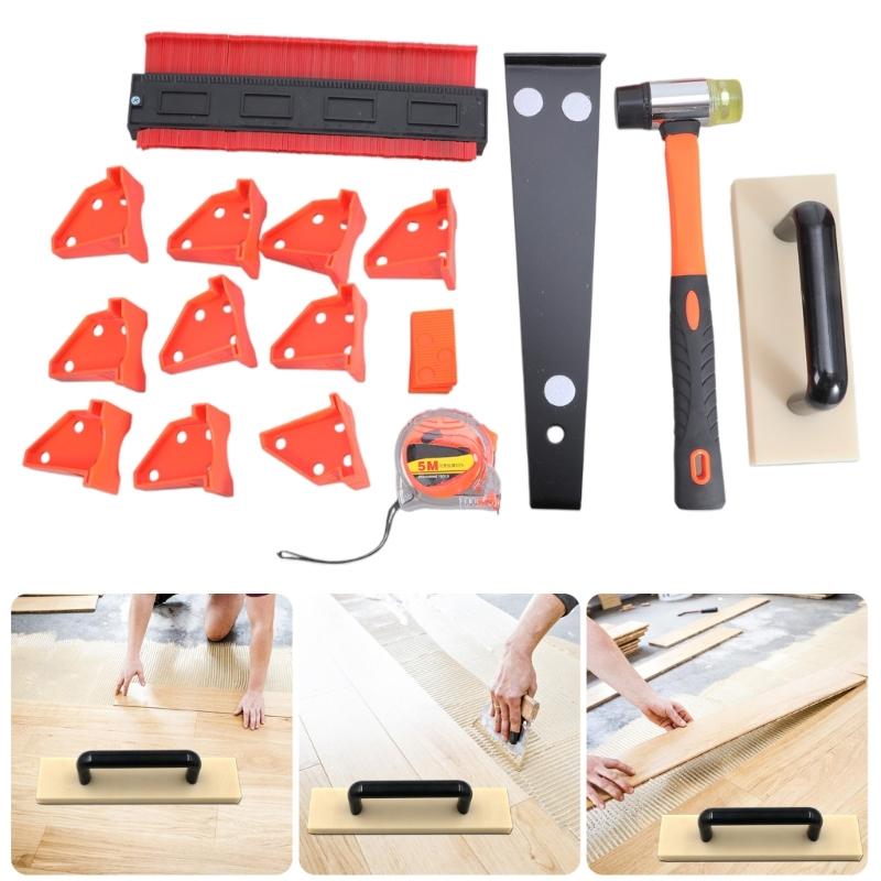 Vinyls Floor Installation Kit Laminate Wood Flooring Tool with Spacers Heavy Duty Pull Bar and Tapping Block Fiberglass