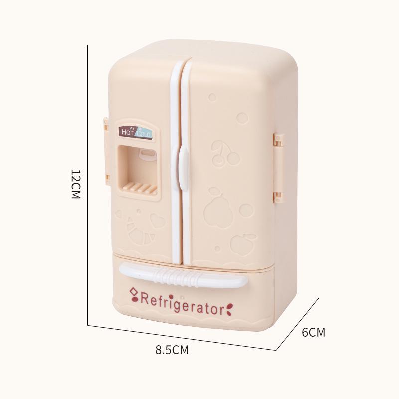 

Миниатюрный кукольный домик Кухня Двухдверный холодильник Набор игрушек грязно-белый