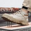 Fashion Guyisa New Construction Work Shoes Men Steel Toe Safety Shoes Anti-stab Anti-smash Work Safety Boots Male Protective Footwear