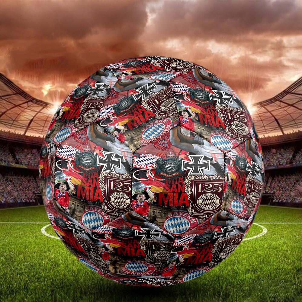 1pc Bayern Munich Emblem Size 5 Soccer Ball PVC Football Sports Matches Training Outdoor Games Beach Elastic Balls 07c112
