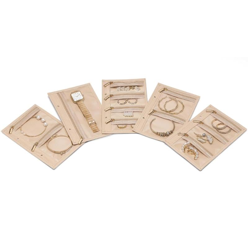 Schmuckaufbewahrungsbuch Wasserdichte Transparente Aufbewahrungsalben für Ohrringe Halsketten Ringe Schreibtisch Schubladen-Organizer