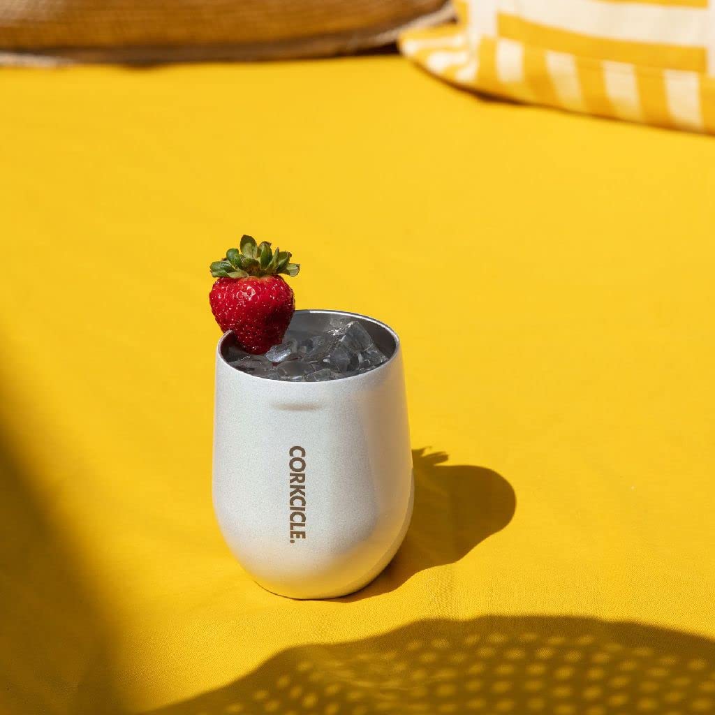 CORKCICLE Japanese Stainless Steel Tumbler Vacuum Insulated with Lid 300ml STEMLESS Unicorn Magic Pearl White 12oz Transparent Lid SPICE OF LIFE