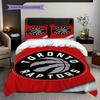 Toronto Raptors Bold Black Emblem Bedding(1 * Duvet Cover + 2 * Pillowcase, Without core)Soft and Comfortable Duvet Cover and Pillowcase Bedding Set