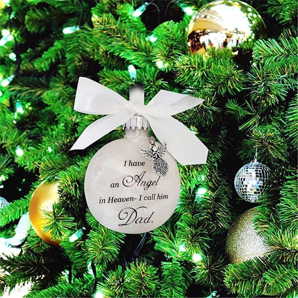 8cm Christmas Ball "I Have an Angel In Heaven "Pendants Memorial Pendant Xmas Tree