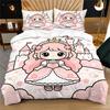 Pink Cartoon Princess Castle Floral Duvet Cover Set Comforter Cover Bedding Set No Filler HD Print Soft Bedroom Bed Cover