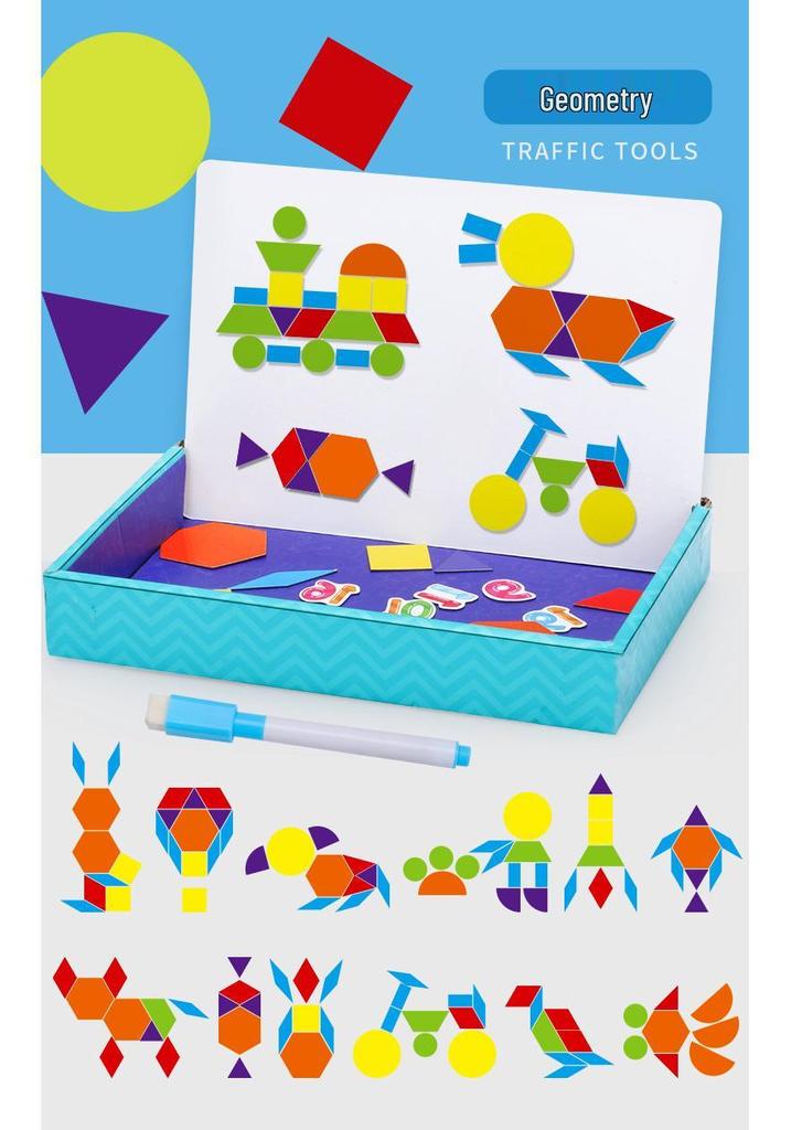 Children's Educational Magnetic Puzzle & Versatile Drawing Board - Dress-Up Game for Early Learning & Intellectual Development