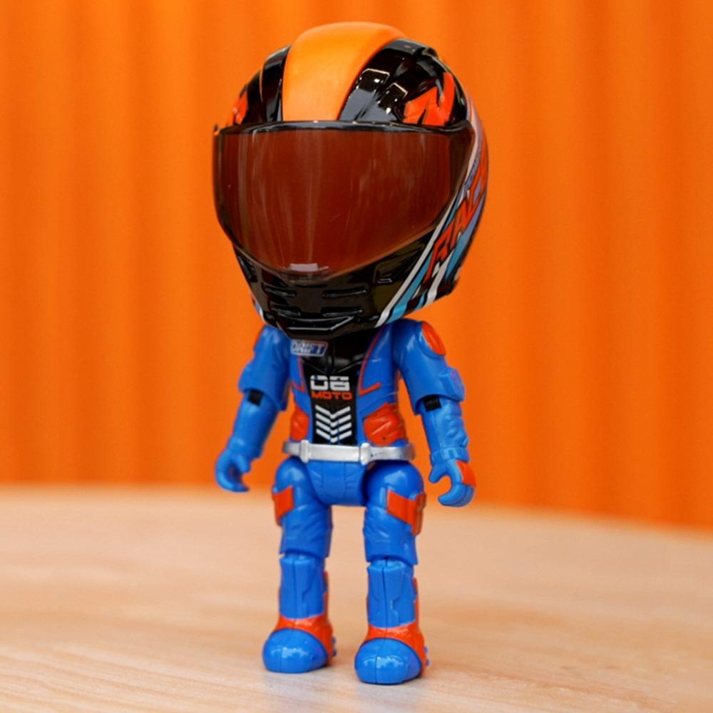 Action Figure Simulated Motorcycle Rider Doll Movable Limbs Movable Figurine Model  Children