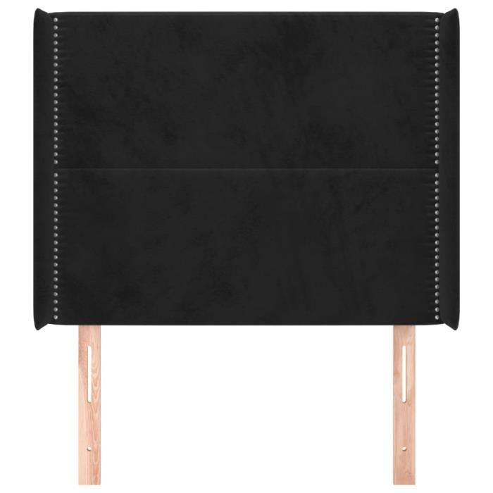 VidaXL Headboard with Ears Black 103x16x118-128 Cm Velvet3119484