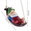 Outdoor Resin Pendant White Beard Old Man Farmer Legged Dwarf Gardening Garden Home Car Decoration Handicrafts Gift