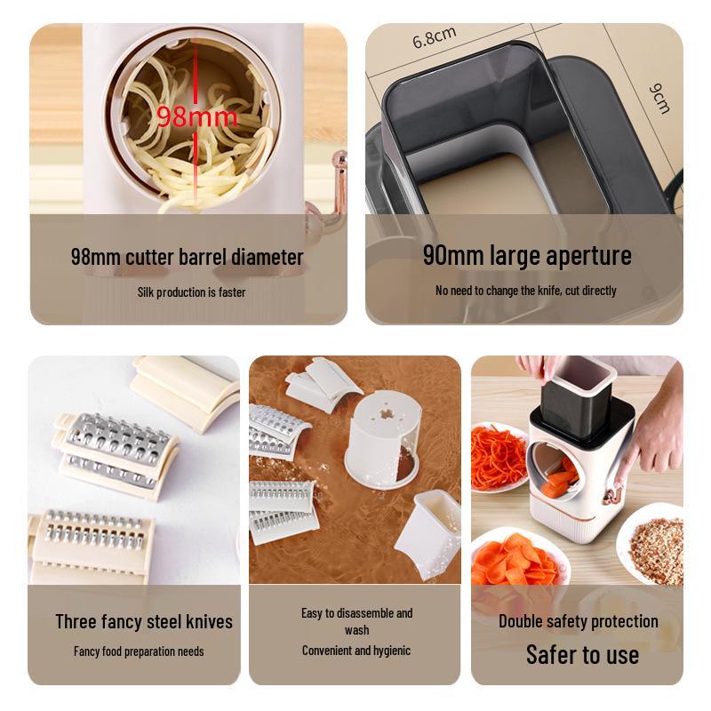 Electric Multifunctional Vegetable Cutter & Grater for Potatoes and Carrots