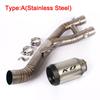 Sistema di Scarico per Moto Per Yamaha R1 YZF-R1 MT10 2015-2022 Tubo di Collegamento Centrale Slip-On 60.5mm Silenziatori Fibra di Carbonio / Acciaio Inossidabile