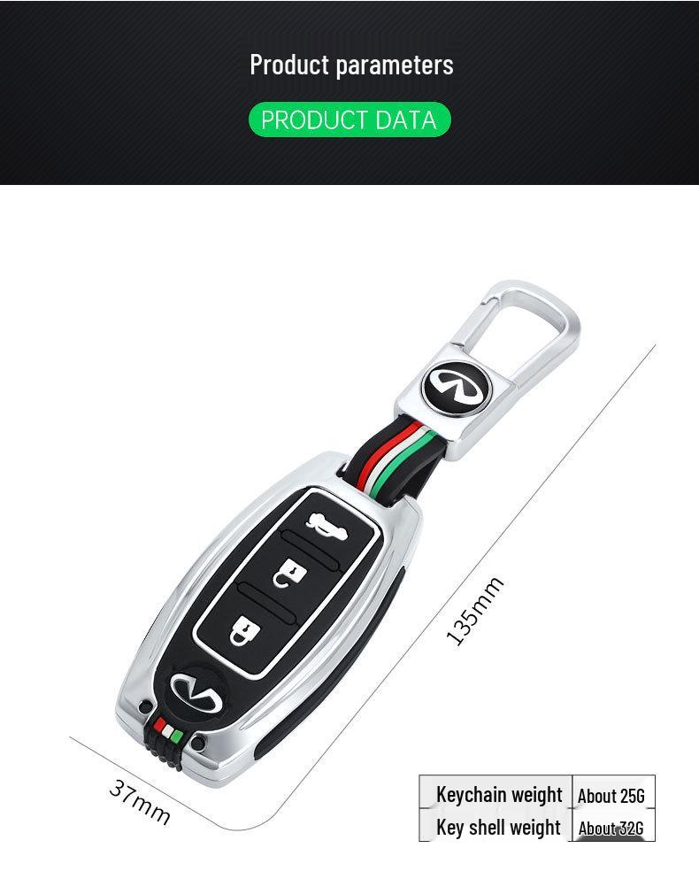 Infiniti Schlüsselhülle: Kompatibel mit Q50L, Q70, QX50, QX60, FX35 - Metallgehäuse & Schlüsseltasche