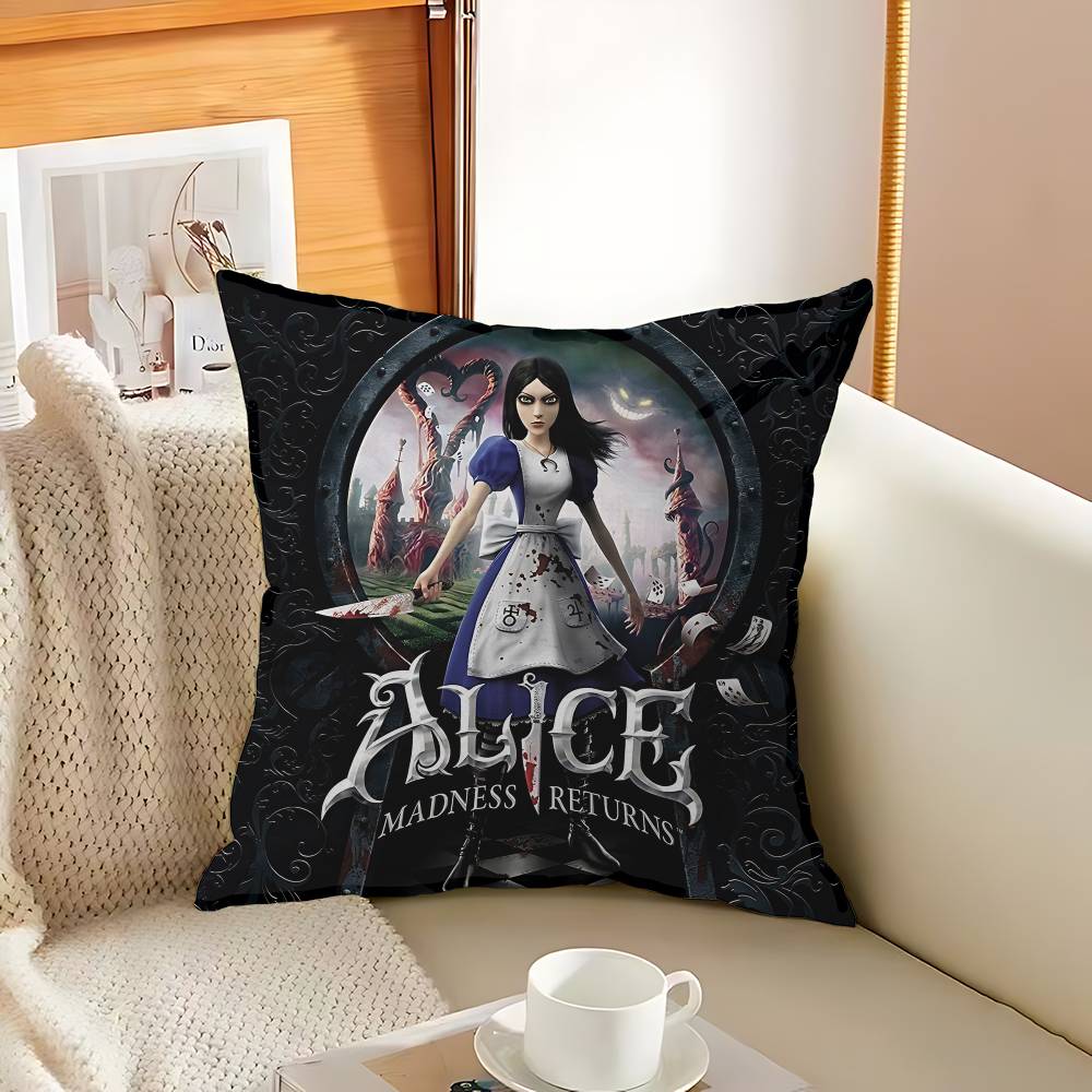 Popular Horror Game A-Alice M-Madness R-Returns Pillow Anime Pillow Sofa Bed Head Pillow Cover Cushion Cover 45x45 Cm Fashion