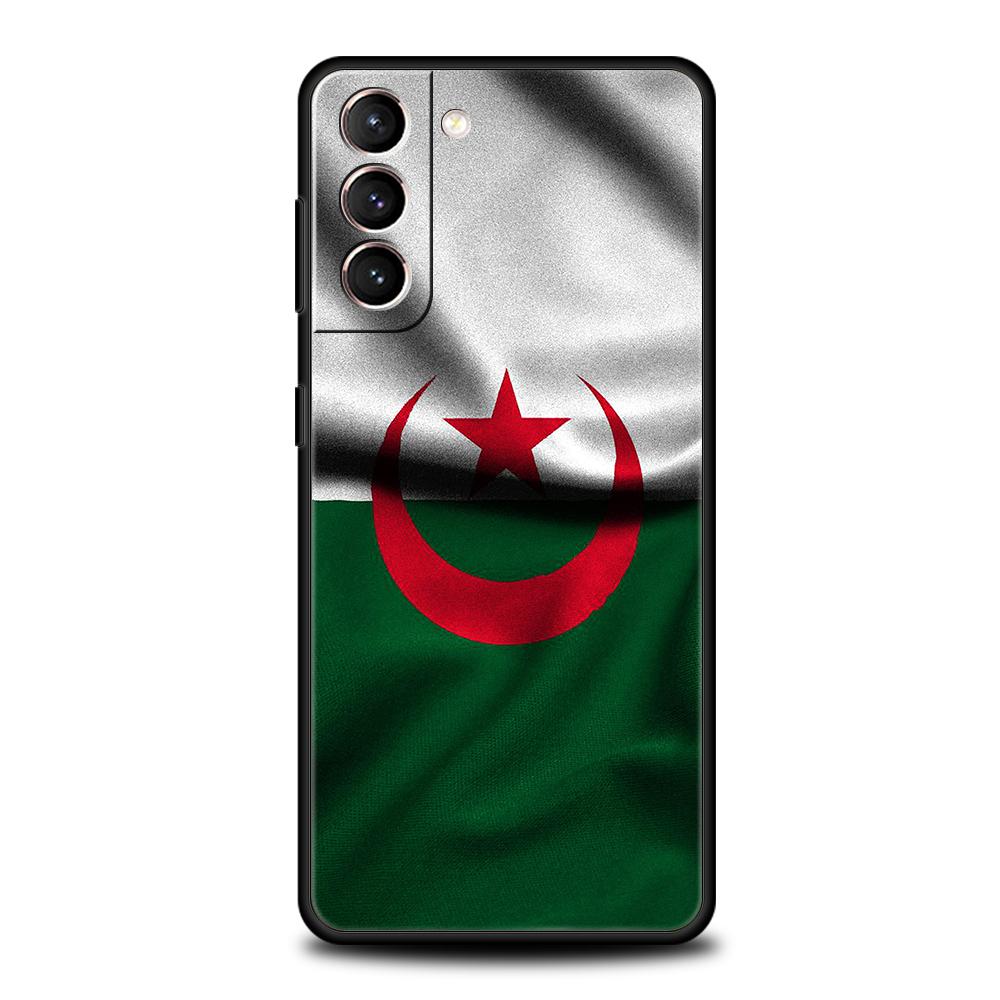Algeria Flag Case for Samsung Galaxy S24 S23 S22 S20 S21 FE Ultra S10 S10E S9 S8 Plus 5G Silicone Shockproof Phone Cover Capas