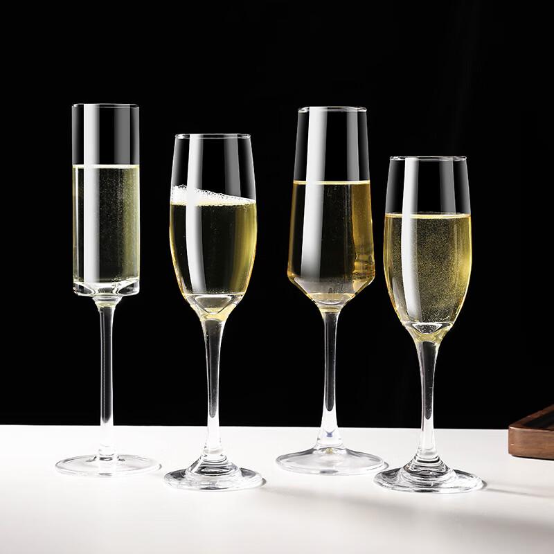 Set med champagne- och vinglas med fot (10-pack)